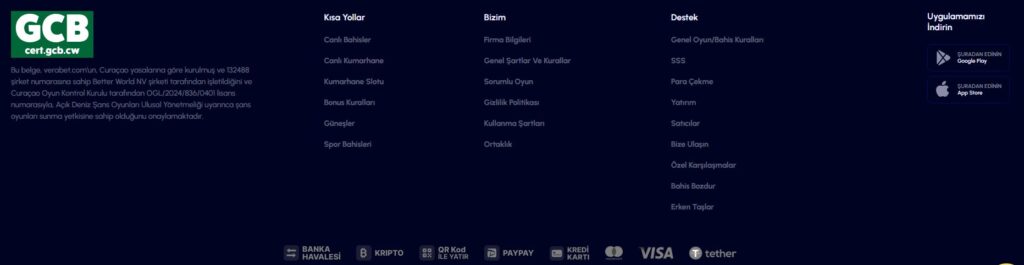 verabet para yatırma